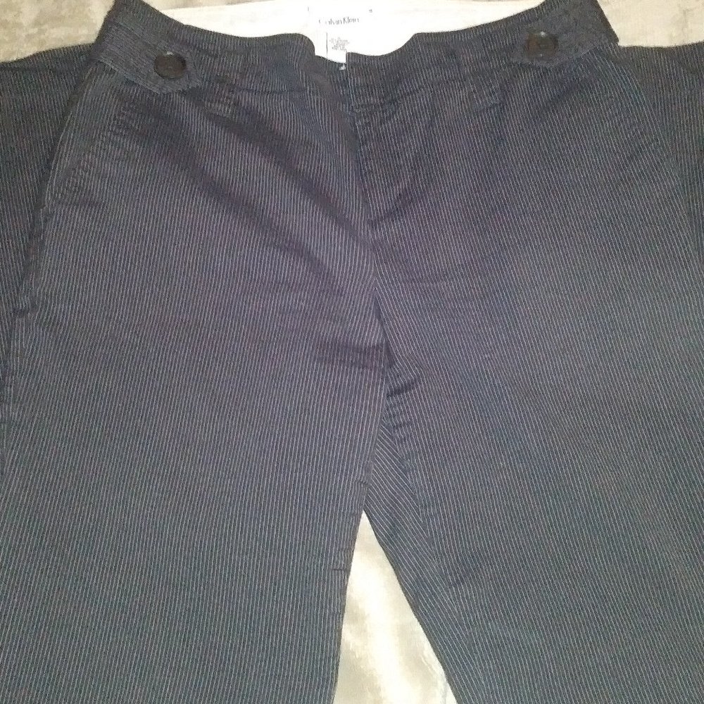 Calvin Klein Black Striped Pants
